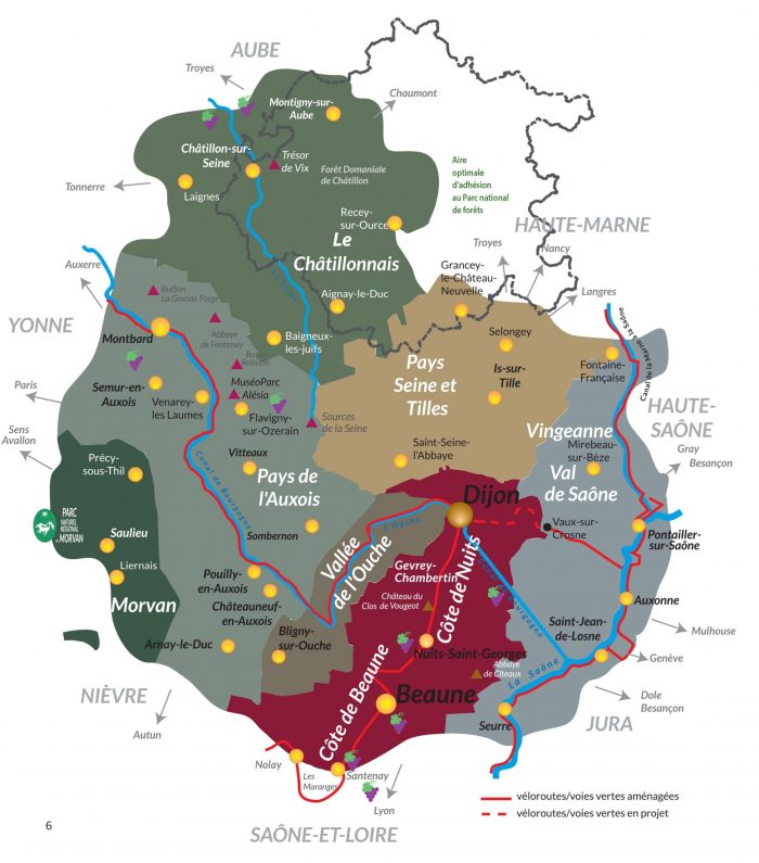 Carte territoires en Côte-d'Or